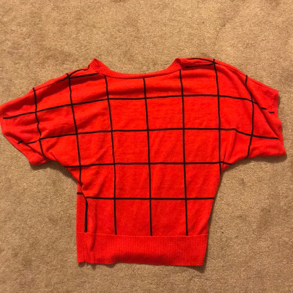 Red and black sweater